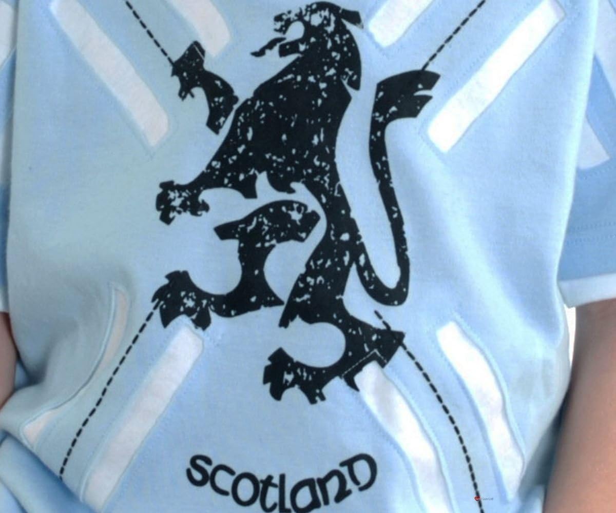 I LUV LTD Kids Scotland Layered Polo Shirt Baby Blue Size 5-6 Years