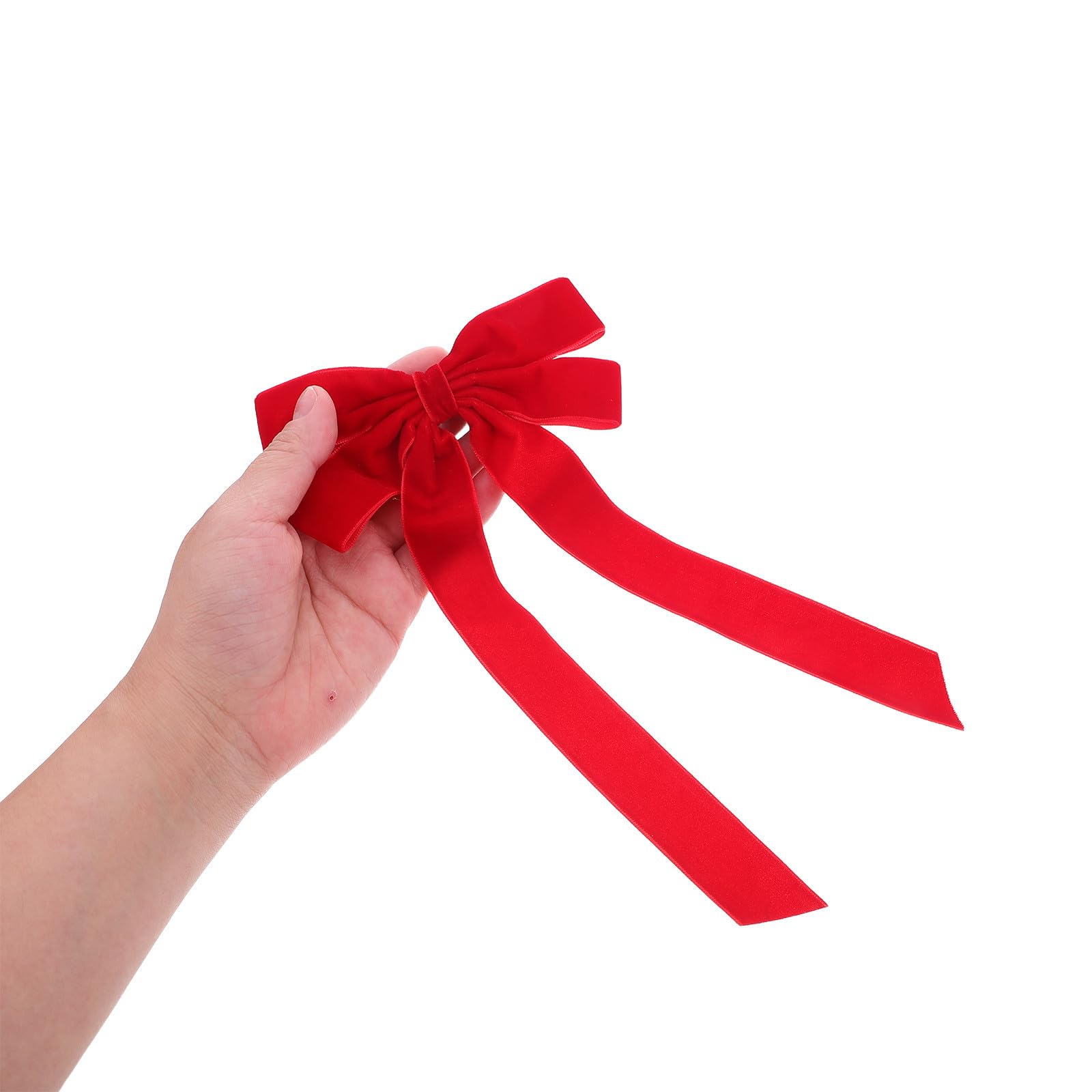 Toyvian 60 Stück Rote Samtschleife für Weihnachtsbaum und Kranz,