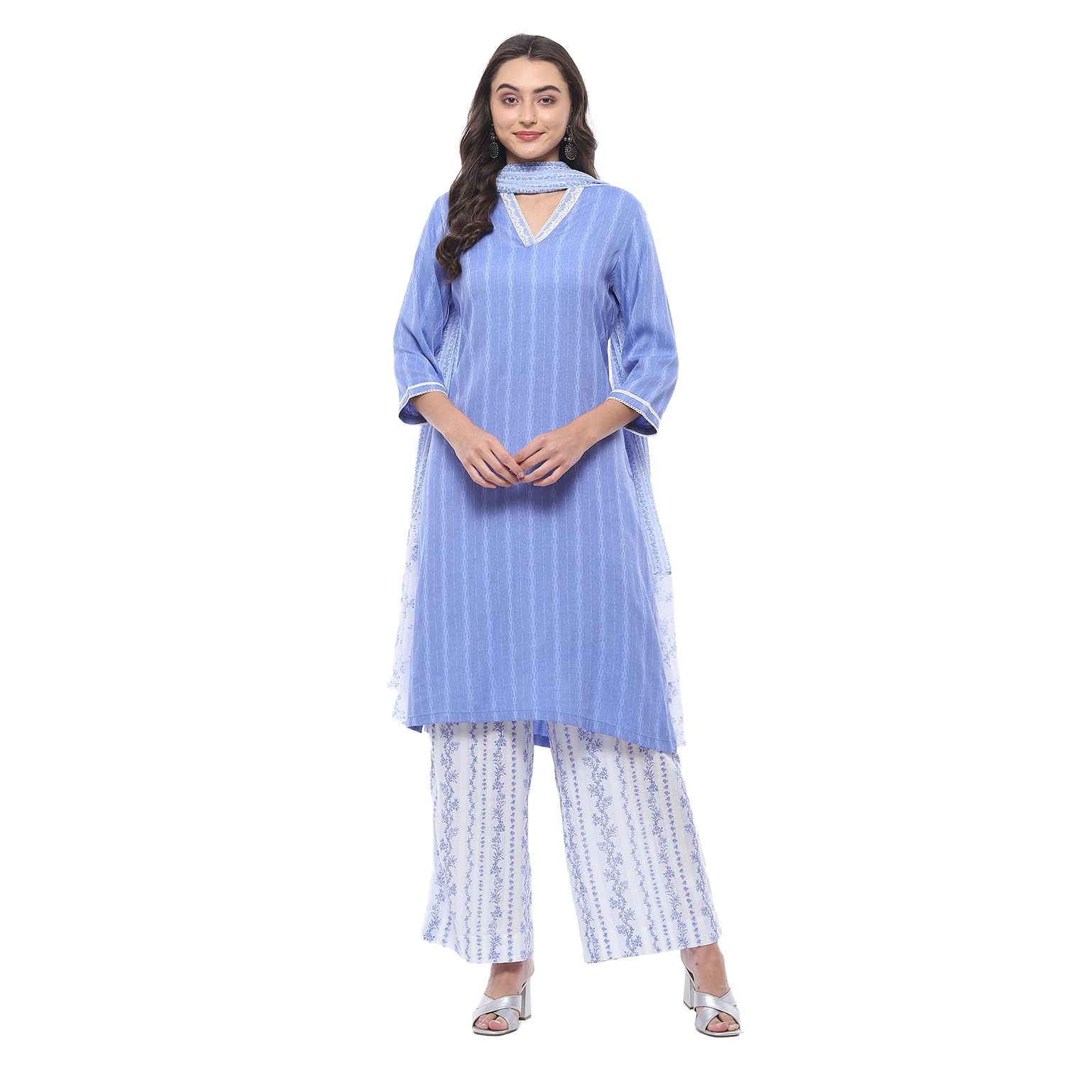 biba Women Cotton Blend Straight Suit Set-picture-20