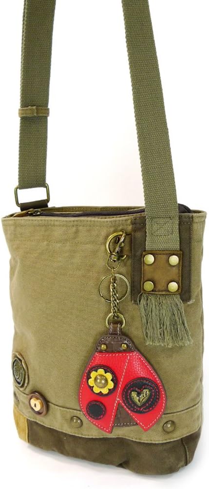 Chala Patch Crossbody Handbag - Ladybug in Olive