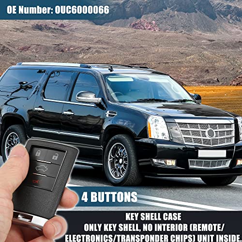 Boîtier de clé Cadillac OUC600066 finition durable haute précision