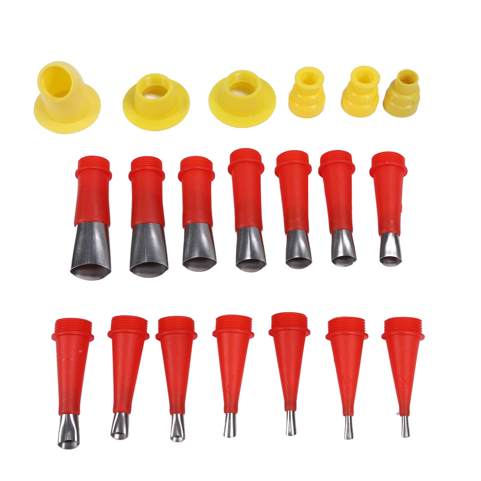 32 Pezzi Ugelli Per Calafataggio Acciaio Inossidabile Kit Nozzle In Acciaio Inox Per Sigillar Monoblocco Sigillanti Ugello In Gomma Riutilizzabile - 8