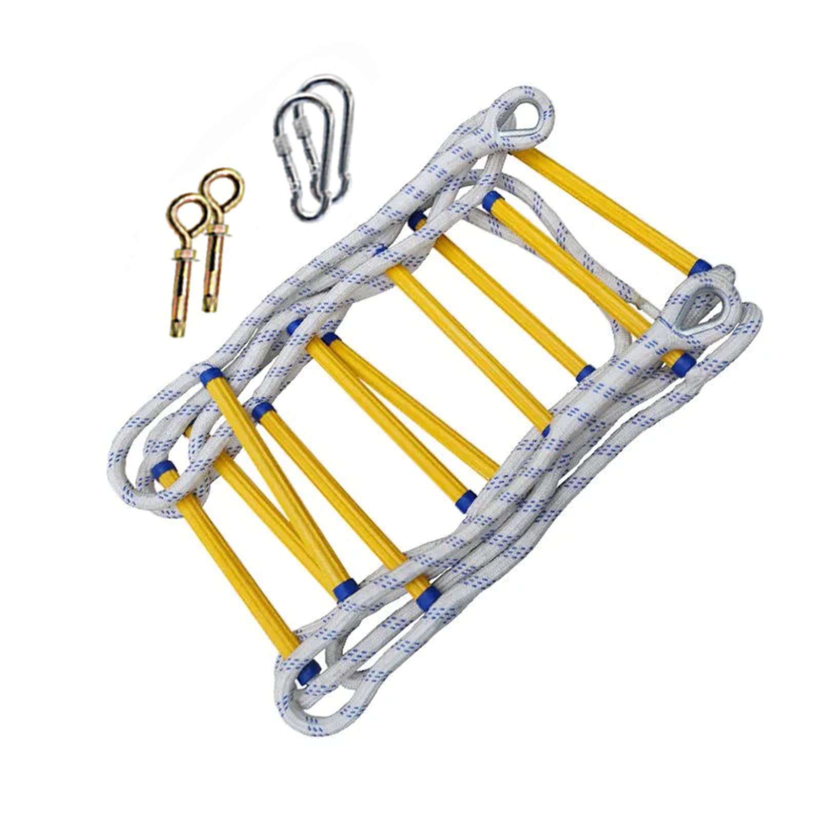 KFGISD, Safety Emergency Ladders,Fire Laddersemergency Fire Escape Ladder15M/49.21Ft,Rope Ladder(10M/32.8Ft)