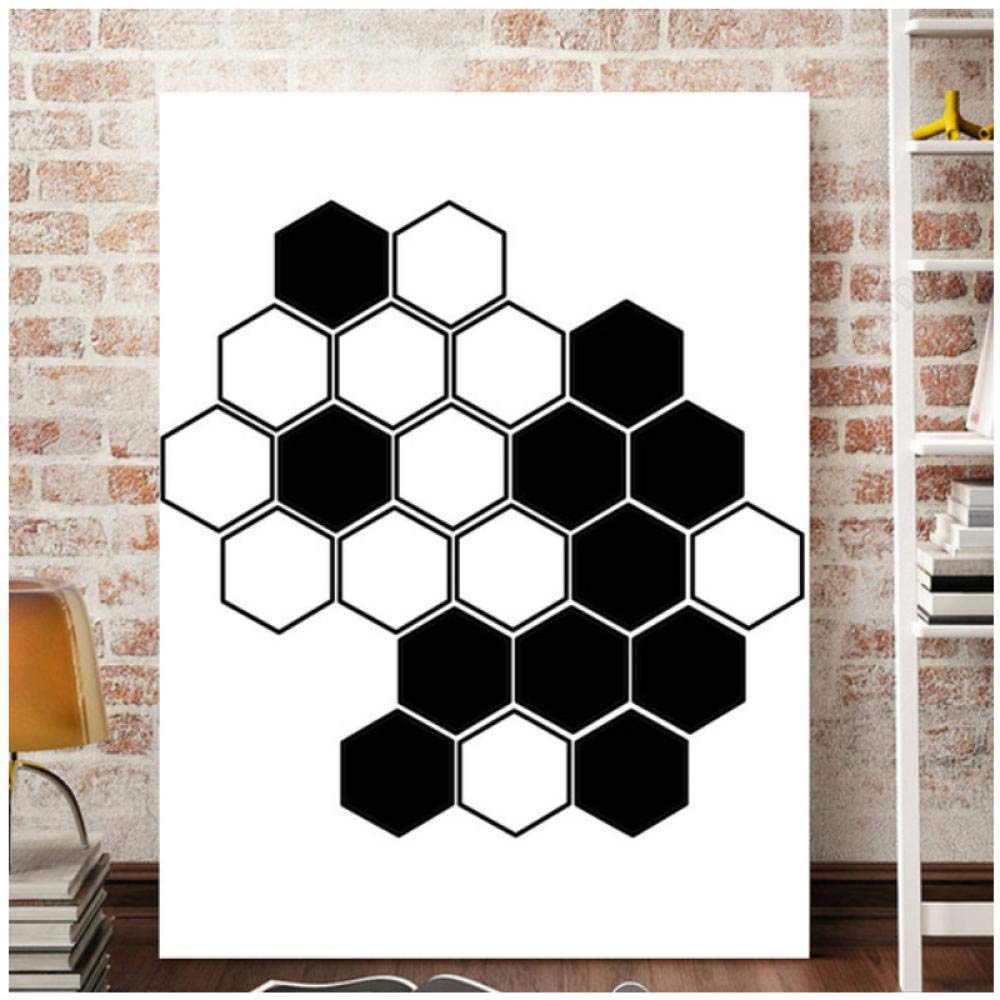 Cuadros modernos abstractos en blanco y negro con diseño de elefante de flamenco, para dormitorio de niños, lienzo de lona para pintar, 50 x 70 cm, 3 piezas, sin marco