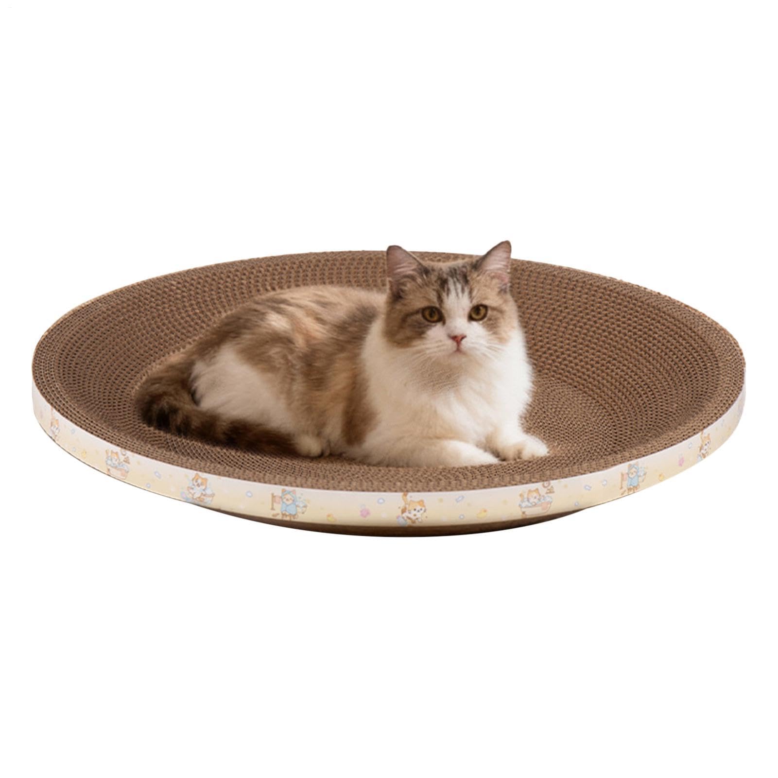 Kratzbrett Für Katzen Rundes Zubehör für Haustiere zur Krallenpflege und