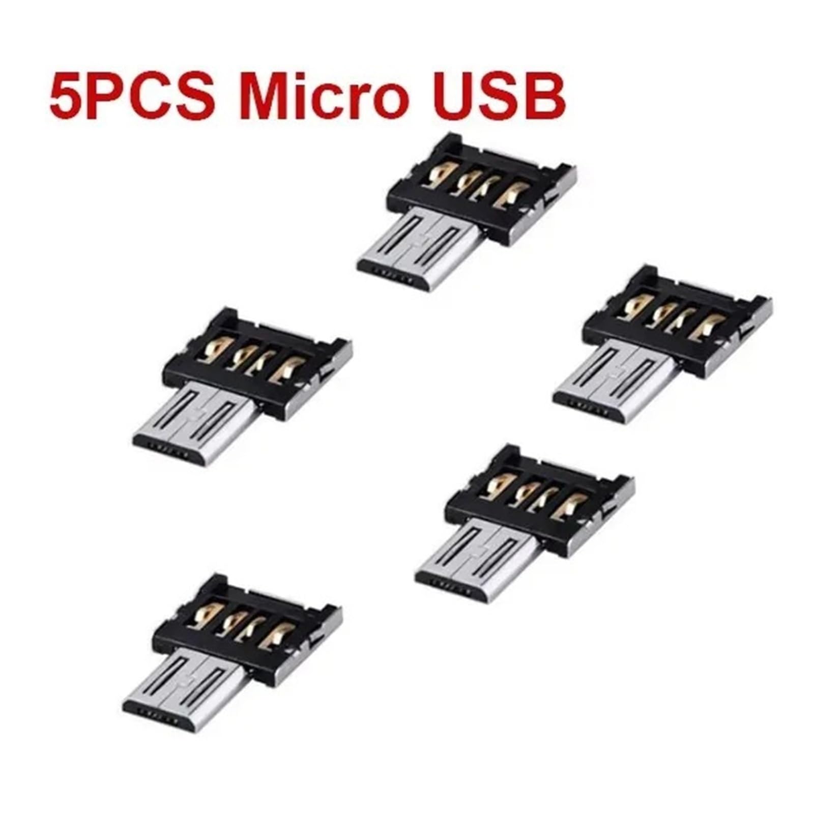 Adattatore da USB C a USB 2.0 OTG di tipo C, cavo connettore micro USB (micro USB, 5 pezzi)