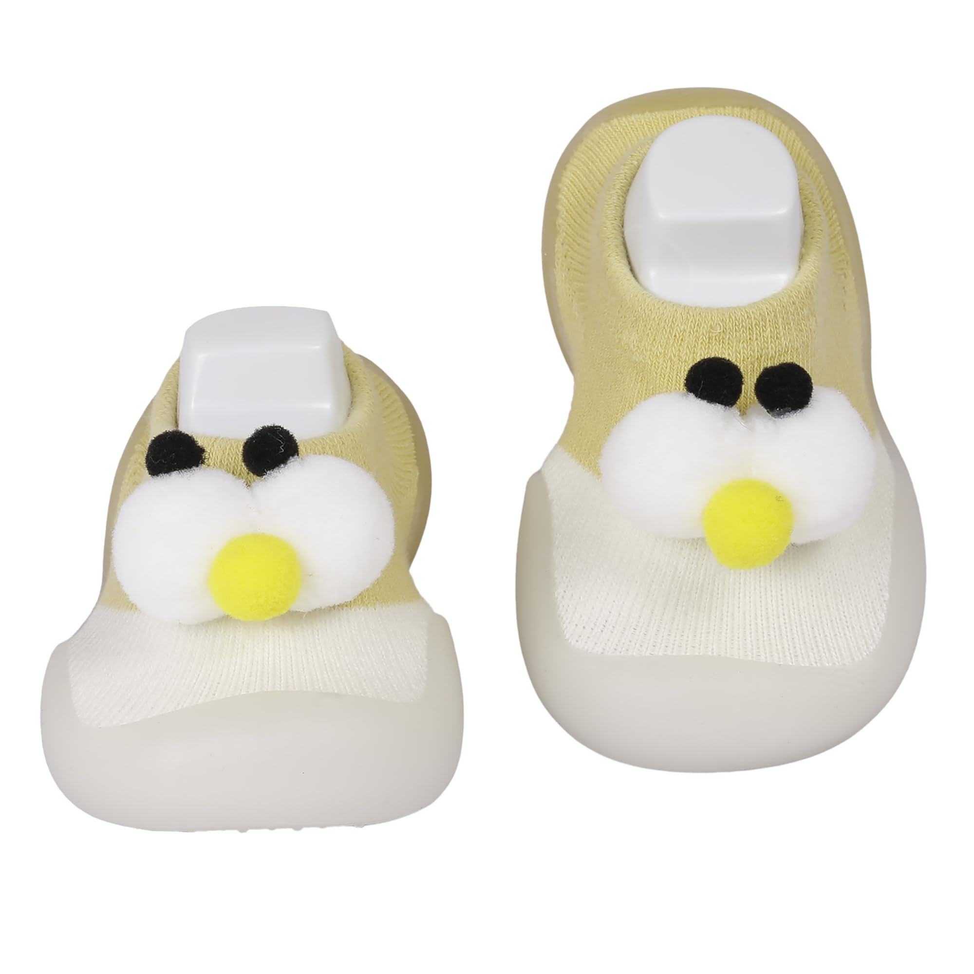 BabyMoo 3D Eye Style Anti-Skid Sock Shoes Ultimate Comfort and Style for Infants, Toddlers, and Kids Lightweight, Durable Rubber Sole Pull-On Design for Boy & Girls.-Yellow Age 12-18 Months (B0D56ZWH32) Amazon Price History, Amazon Price Tracker