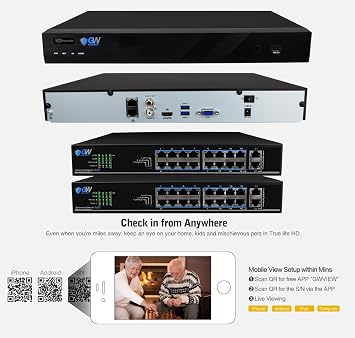 GW Security 32 Channel Security Camera System, 6K NVR & 8MP AI PoE Cameras