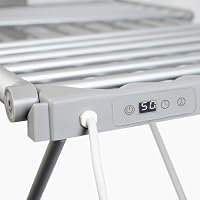 Fishtec Összecsukható Alumínium Elektromos Ruhaszárító - Fürdőszobai Törölközőszárító, 18 Rúd, 230W, 145cm, Időzítővel - Gyors Szárítás, Kom 4