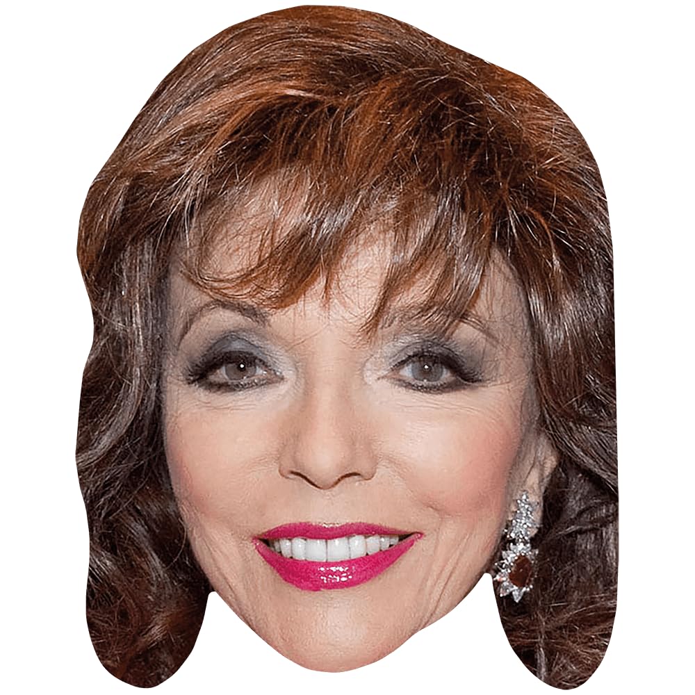 Joan Collins (Make Up) Celebrity Mask, Flat Card Face, Fancy Dress Mask