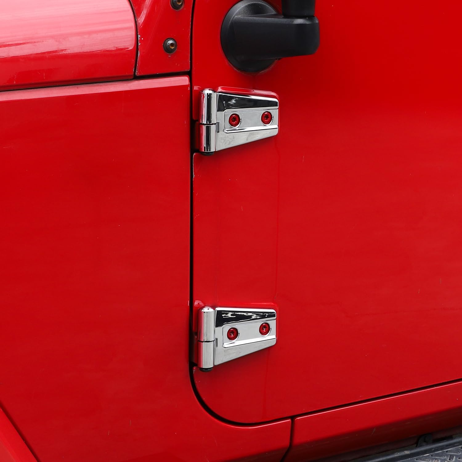 RT-TCZ for Jeep JK Door Hinge Covers Protector Trim Chrome for Jeep Wrangler JK JKU 2007-2017 Chrome Exterior Accessories 8pcs