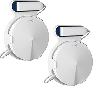 Wall Mount for TP-Link Deco M9 Plus Home Mesh WiFi System, Sturdy Brackets, Easy Moved, Space Saving,Without Messy Wires and Screws(2 Pack)