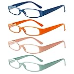 Kerecsen Women\'s Reading Glasses 4 Pairs Ladies Fashion Spring Hinge Readers (4 Pure color, 1.25, x)