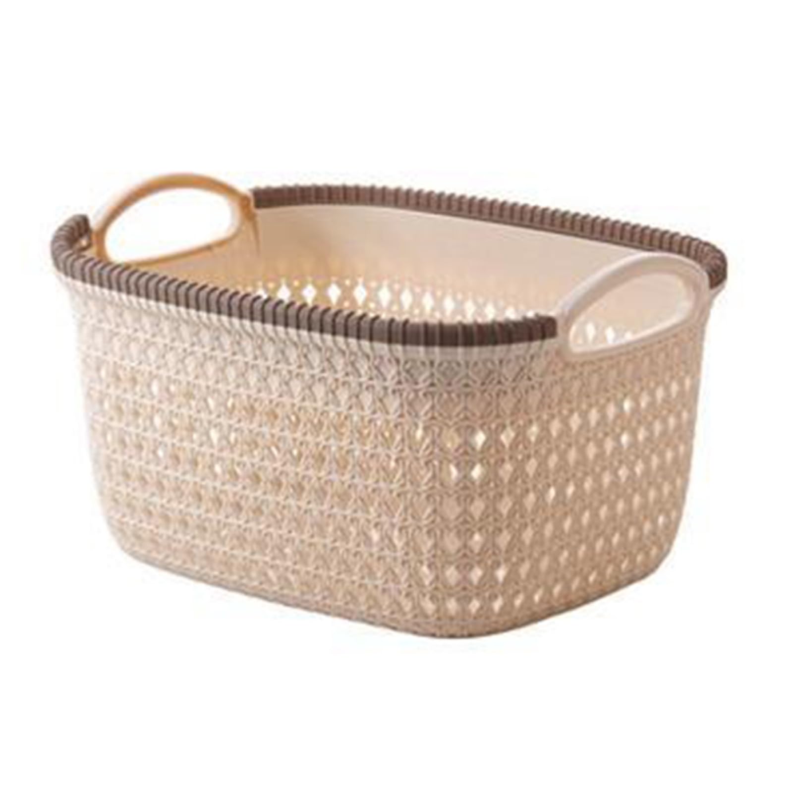 Extra Large Imitation Rattan Storage Basket, Portable Clothing Storage Basket, Bathroom Dirty Clothes Basket, Snacks Load Toy Storage Basket