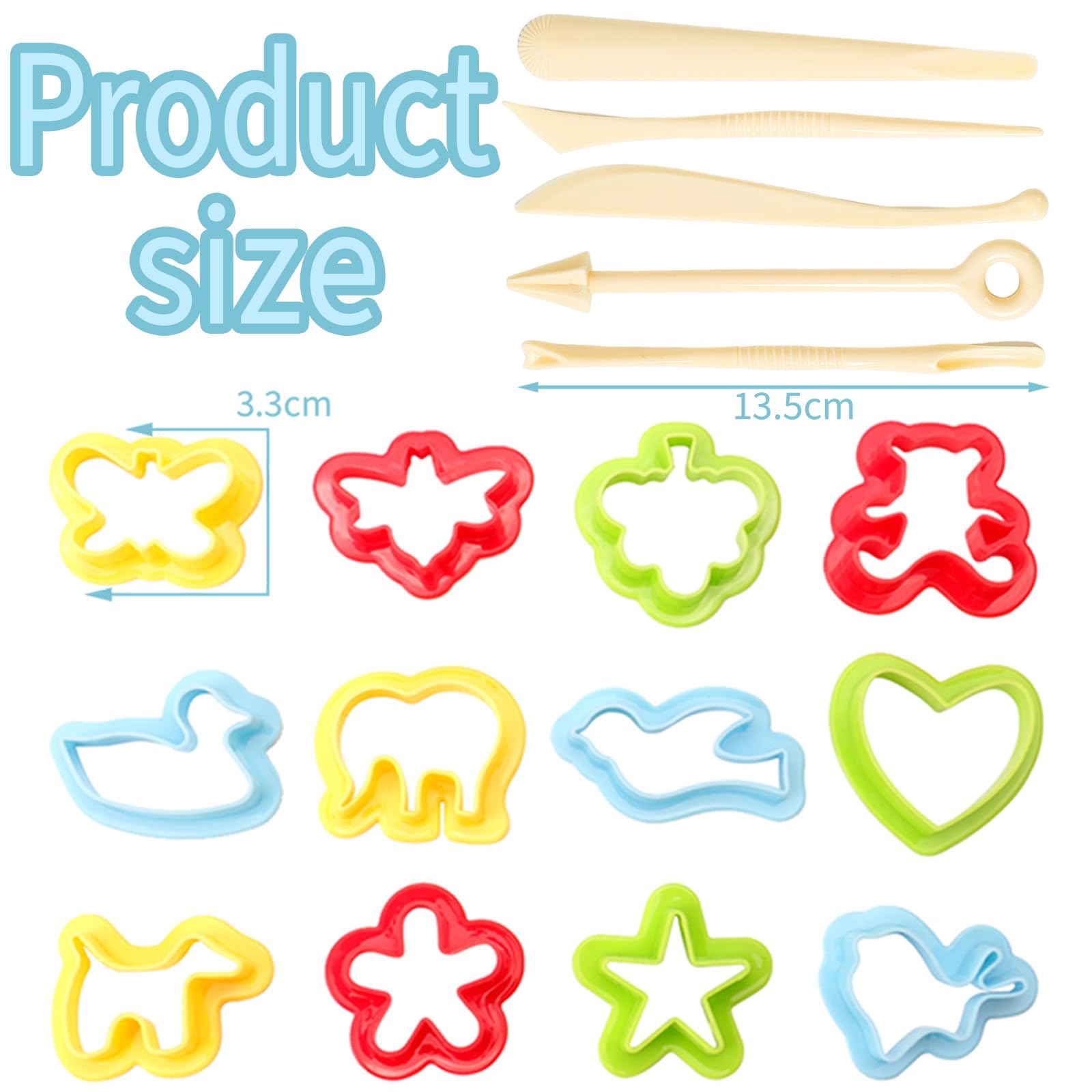 23 PCS Playdough Set Setplaydough Accessories, Play Dough Tools Smart Clay Dough Tools Playdough Tools, Rollers Cutters Extruders Kit, Play Dough is Family Friendly Small Toys Very Funny - Image 3