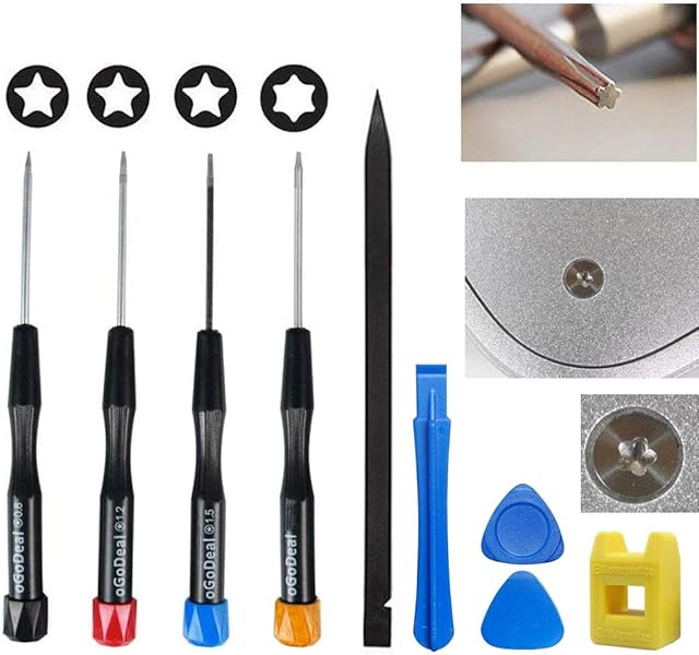 Precision Pentalobe Screwdriver Set P2 P5 P6 5-Point 5-Star 0.8 mm, 1.2 mm & 1.5 mm 3Pcs Pentalobe Screwdriver Bits Or Ts1 Ts4 Ts5 For Apple iPhone Macbook Pro, Air Retina Pentalobe Screwdriver