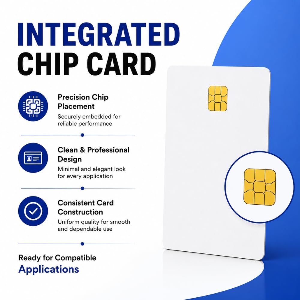 PVC Chip Cards for Inkjet Printers - Pack of 50 -4