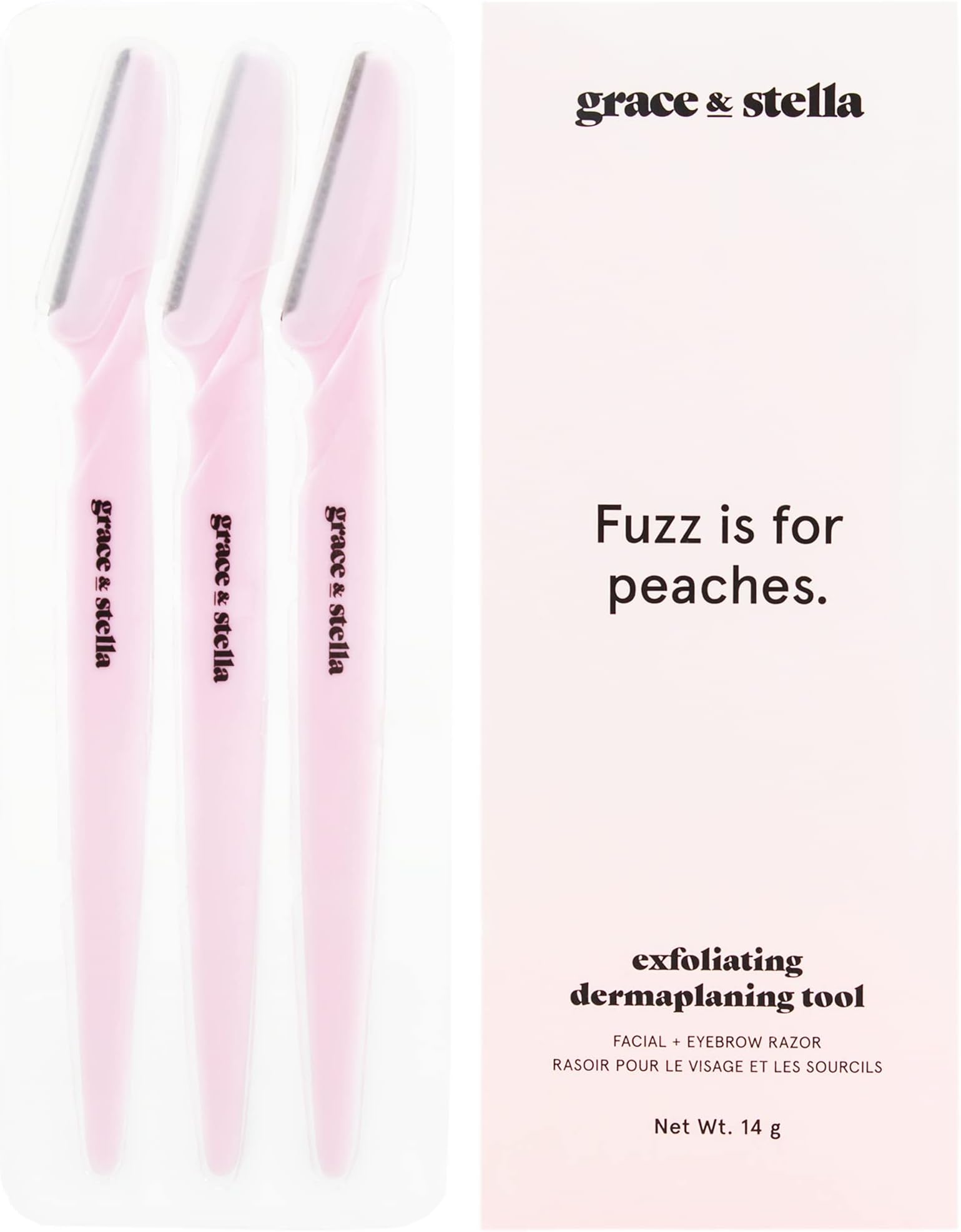 3-Pack Dermaplaning Tool, Eyebrow Razor, Face Shaver - Face Razors For Women - Microblades For Face - Dermaplaning Tool For Face - Facial Razors Face Hair Remover Tool For Women by grace and stella