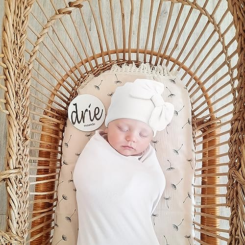 Image of AQOKKA Baby Swaddle Blankets with Bow Hat Mittens Set Infant Receiving Blankets Swaddles for Newborns Unisex Toddler Swaddle Wrap Sets for Baby Girls Boys Nursery Warm Shower Gift
