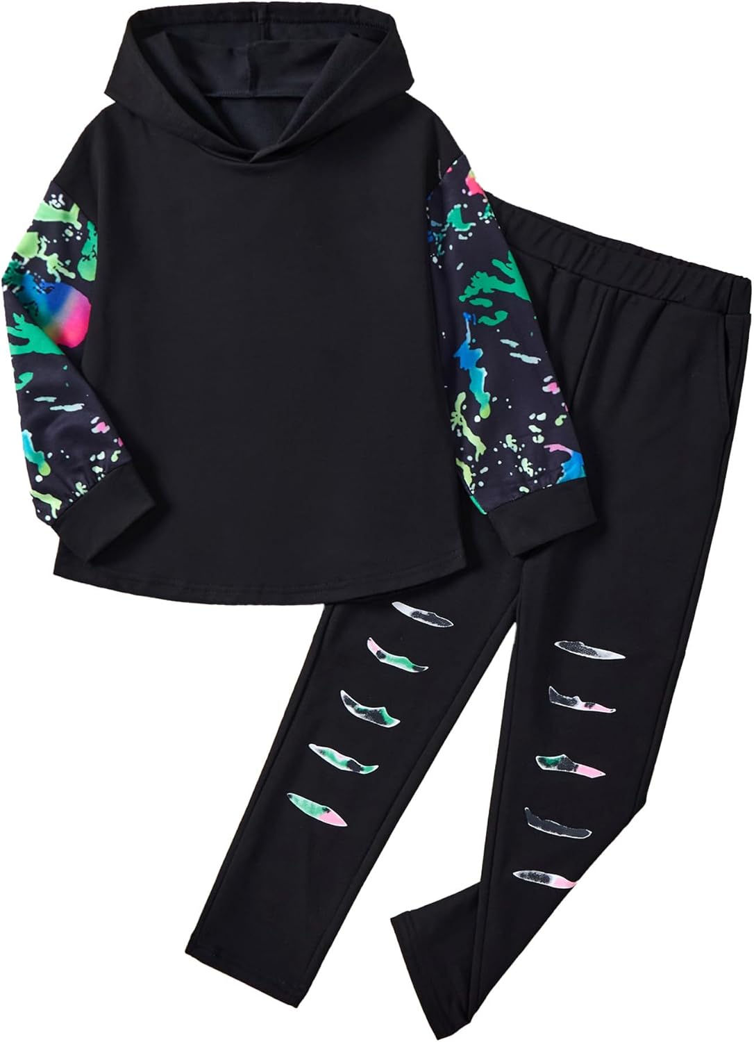 Girls Clothes Long Sleeve Hoodie Tops and Pants 2 Piece Fall Winter Outfits 6-12T