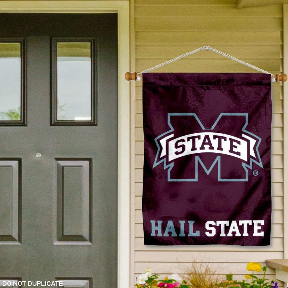 Mississippi State Bulldogs Hail State Banner with Hanging Pole
