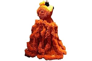 Maternity Dress, Tulle Maternity Gown with Detachable Flower,