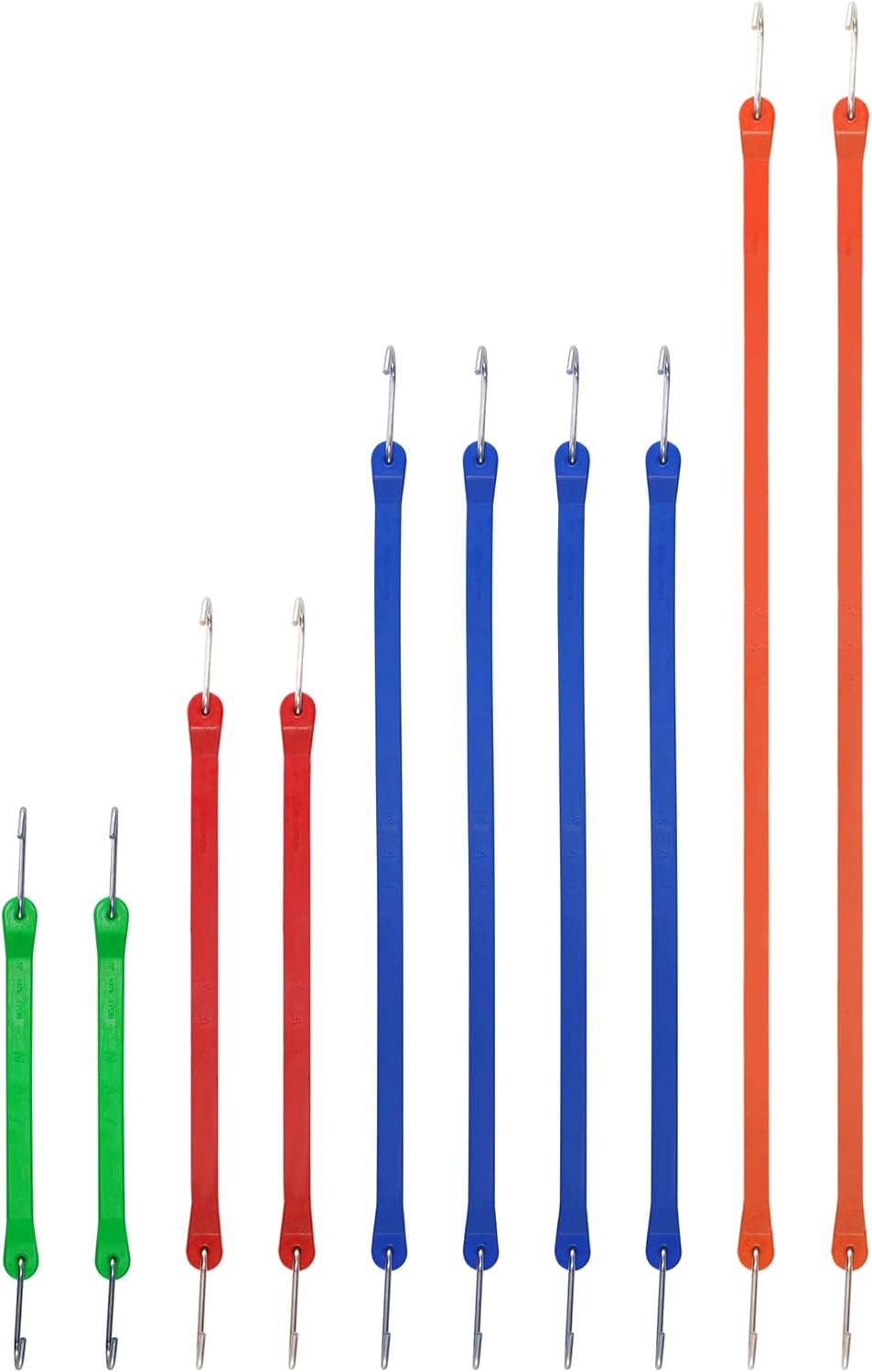 Rubber Bungee Cords with S Hooks, Heavy Duty Bungee Straps, Assorted