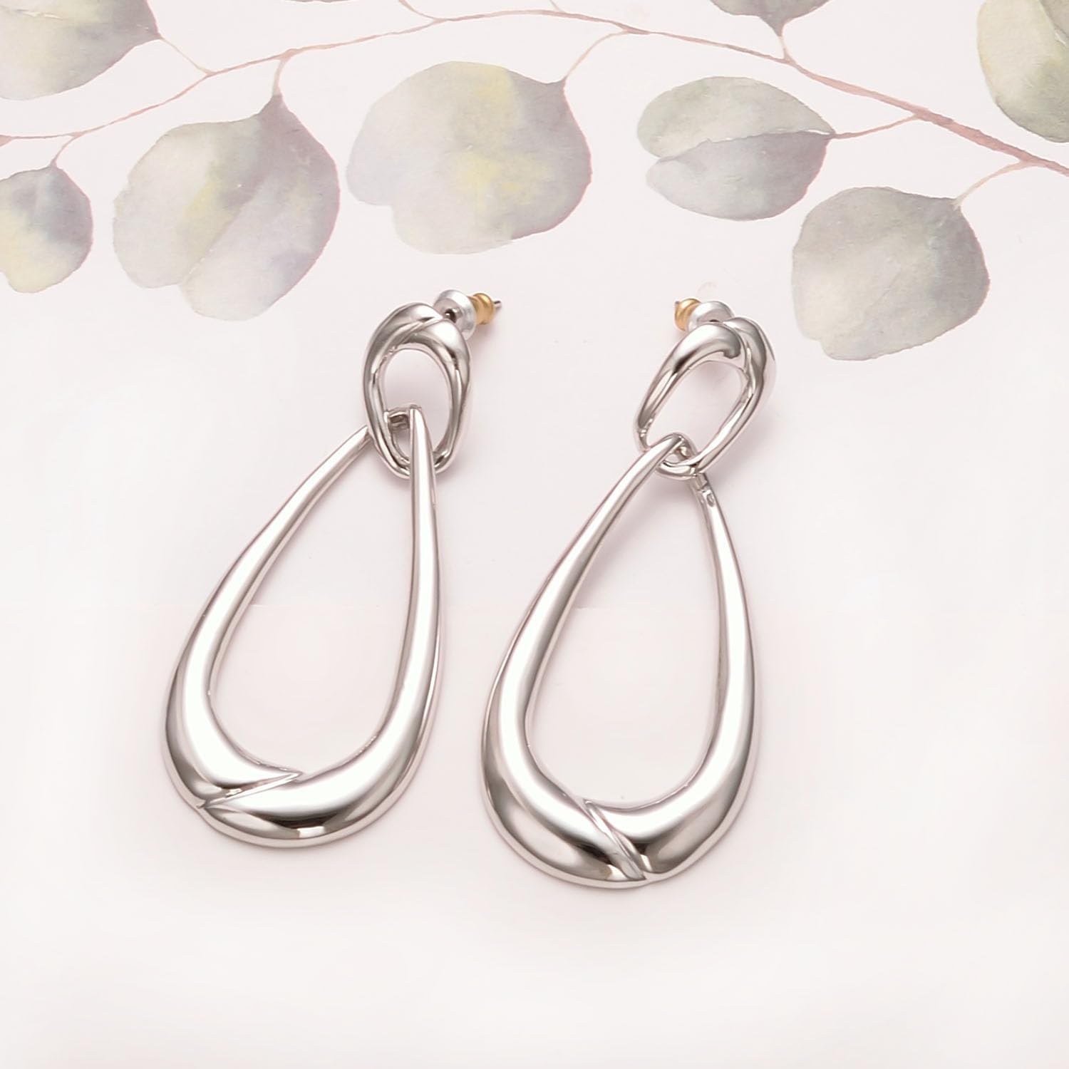 Dangle Earrings Hypoallergenic 18k Gold/PlatinumPlated Earrings Fashion Jewelry for Women(Pearl、Red Heart、Butterfly) - Image 3