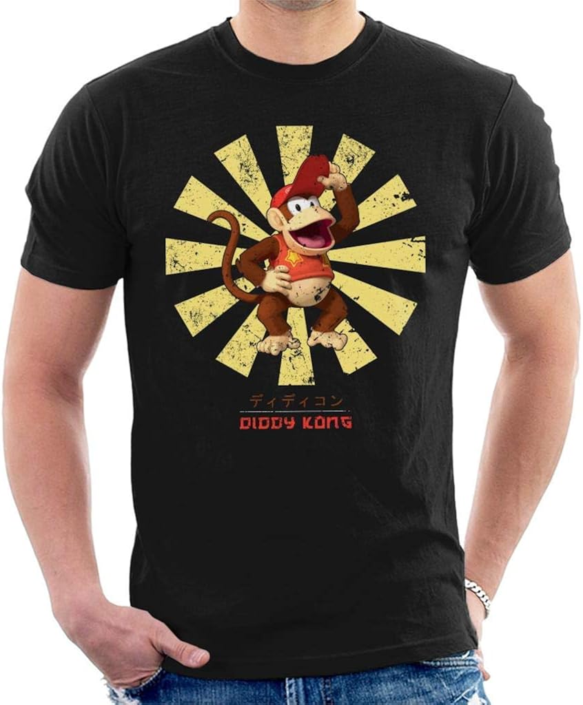 Amazon Com Rainies Diddy Kong Retro Japanese T Shirt Short Sleeve Mens Clothing Amazon Com Rainies Diddy Kong Retro Japanese T Shirt Short Sleeve Mens Clothing