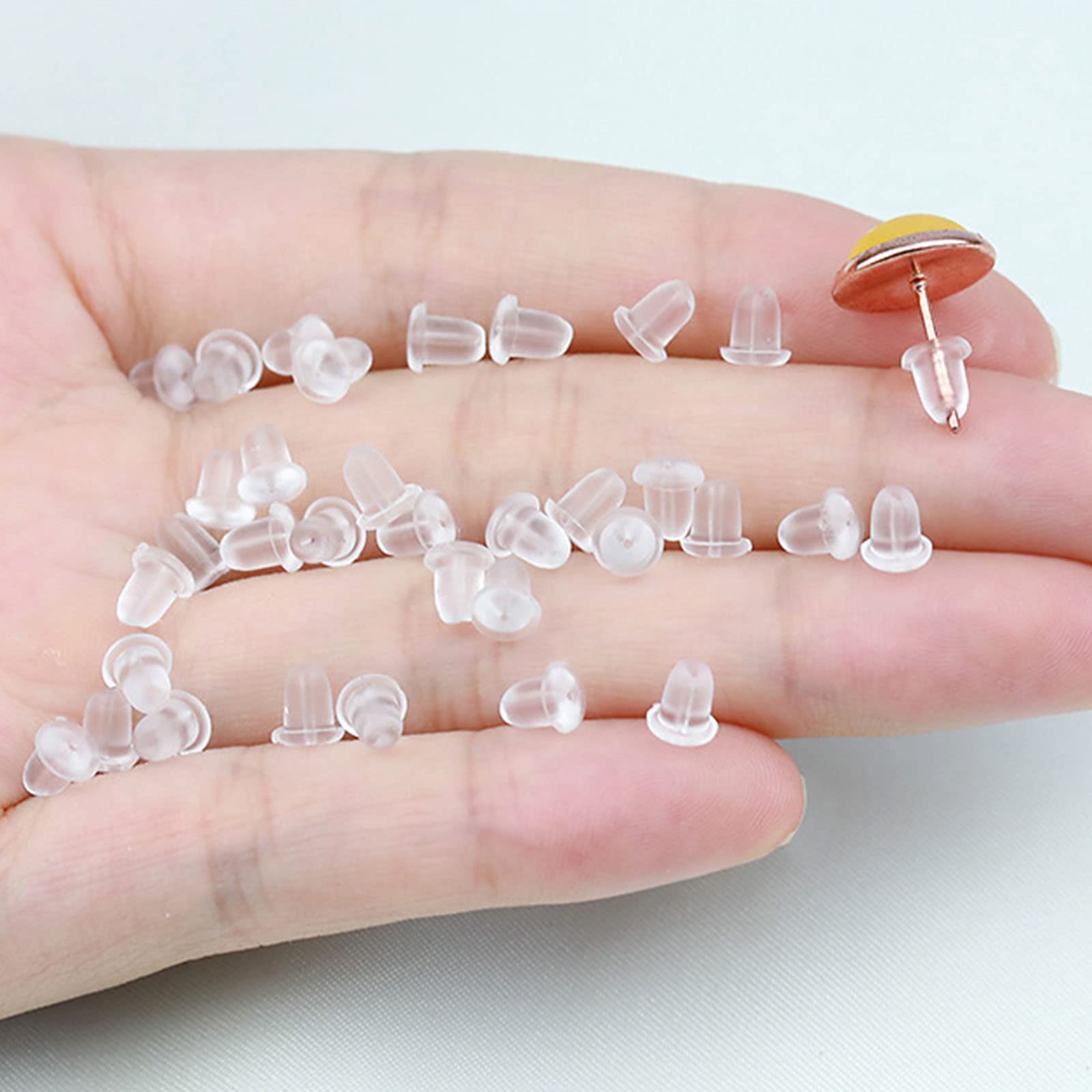 Chiusure Per Orecchini In Silicone 5mm – My-Bead – 5 Paia (10 Pezzi) – Ipoallergeniche E Trasparenti - 3