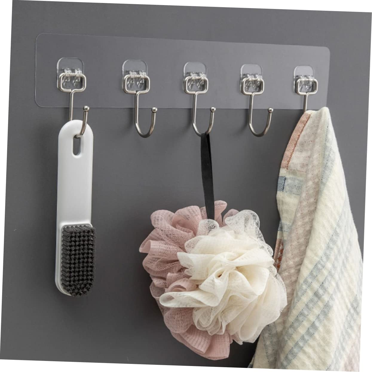 VASDEV 20 Piezas de Gancho de Pasta Resistente Perchero de Servicio Pesado Ganchos Decorativos Perchas de Metal para Trabajo Pesado Ahorro de Espacio Colgador de Pared Adhesivo Colgador d