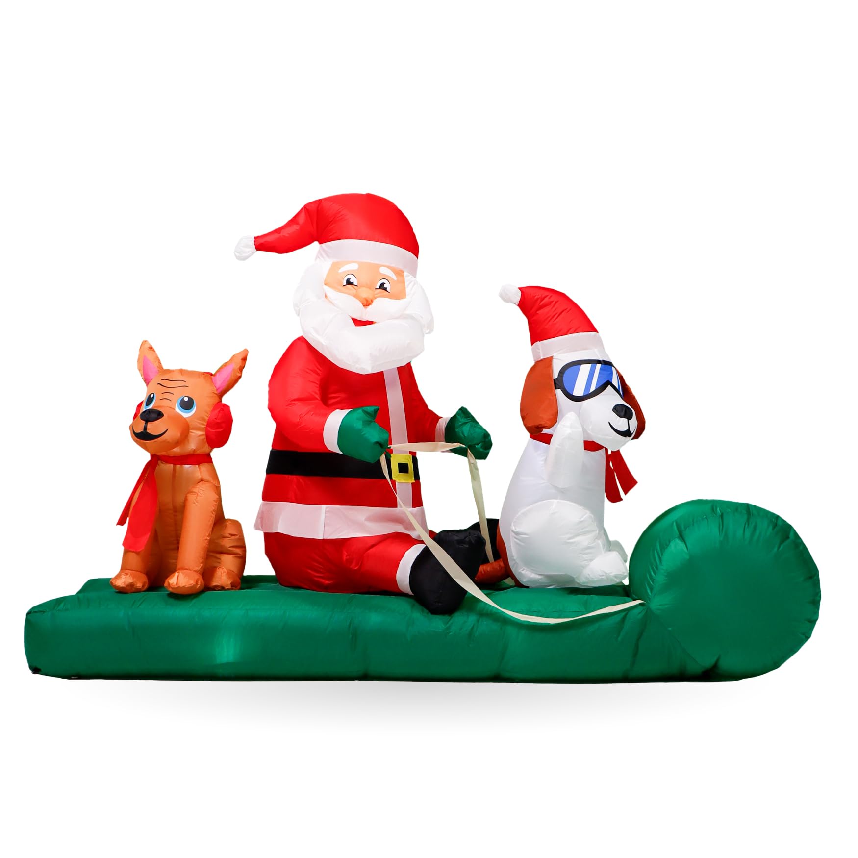 Mr. Christmas Traîneau gonflable d'extérieur 2,4 m - Père Noël