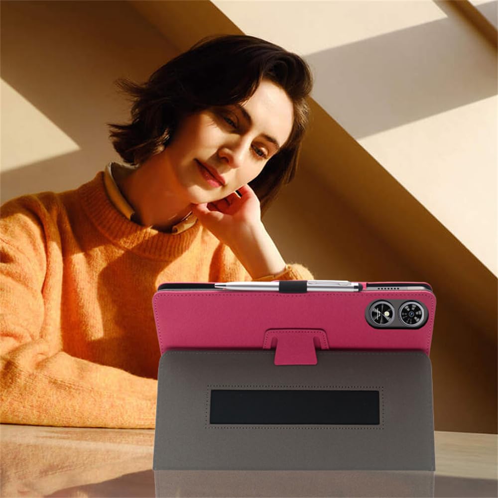 INSOLKIDON Custodia In Pelle PU Con Funzione Stand Per Tablet DOO-GEE T10S 10.1 Pollici, Cover Con Auto Sleep/Wake, Antiurto E Antigraffio (Nero)