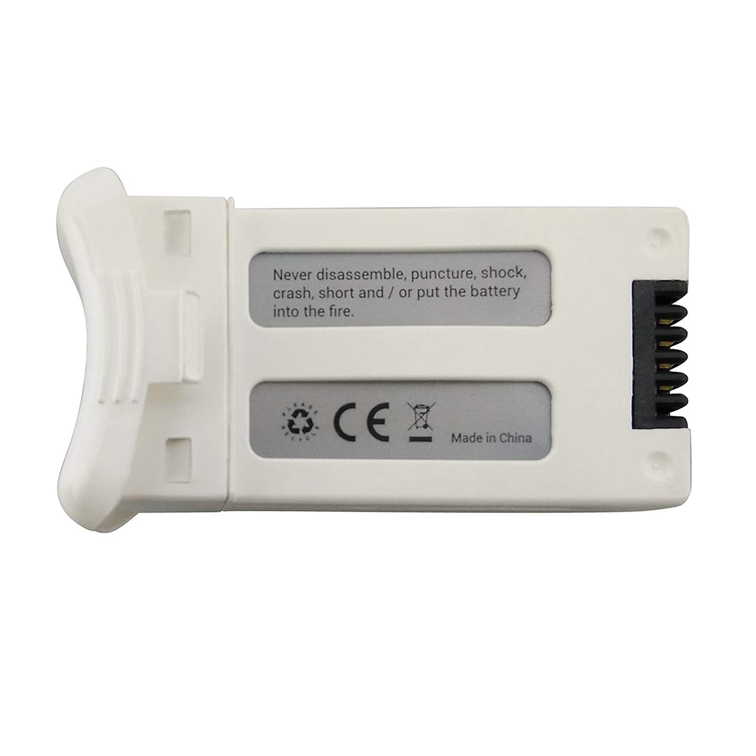 Lot de 2 batteries au lithium 3,7 V 1000 mAh pour drone SGFS S20W T25 à quatre axes - Pièces de rechange - Télécommande - Blanc
