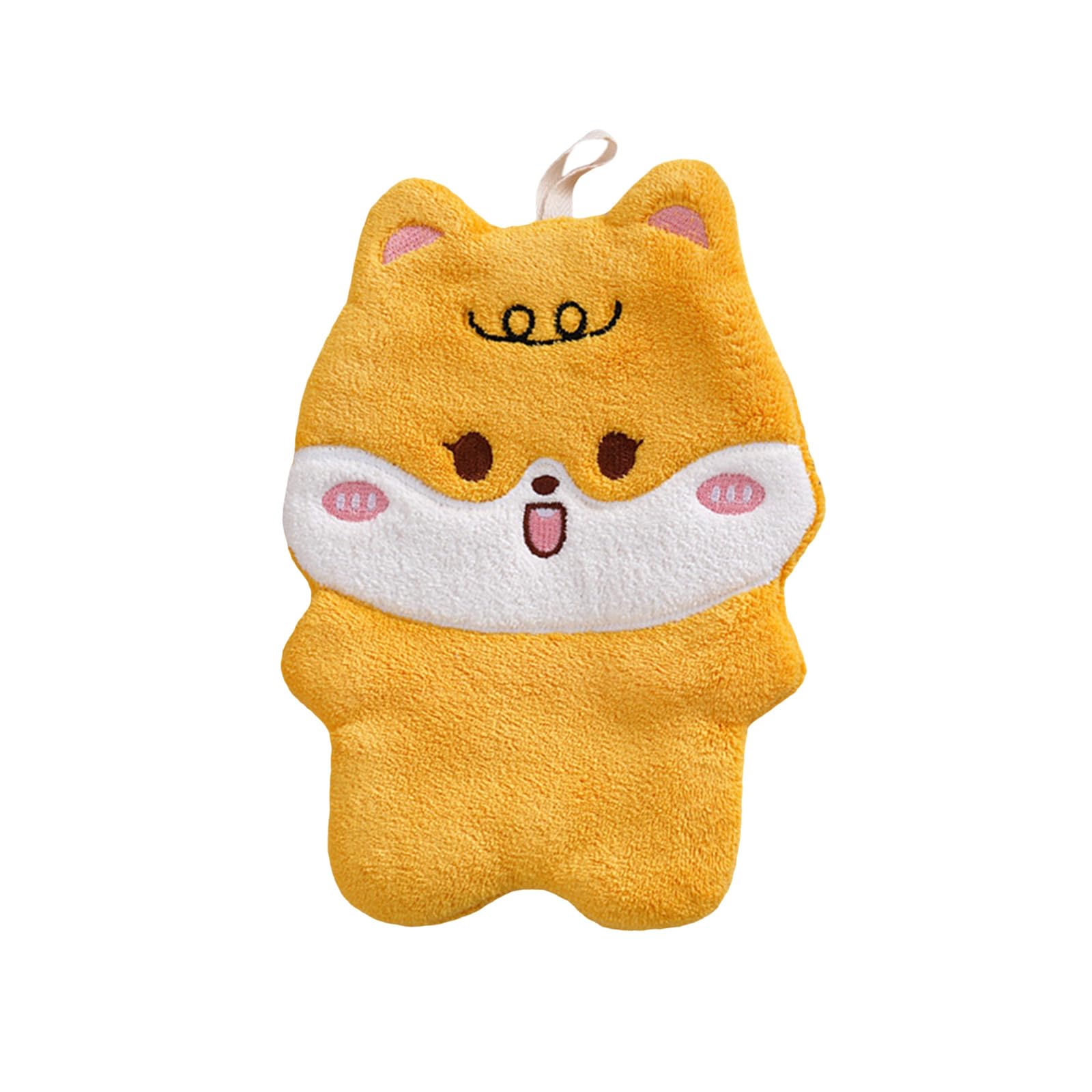 Buxuaaaa D Adorable Animal Theme Polyester Hanging Towel, High Absorbency Small Towel For Home An Bathroom Use Hanging Han Towels