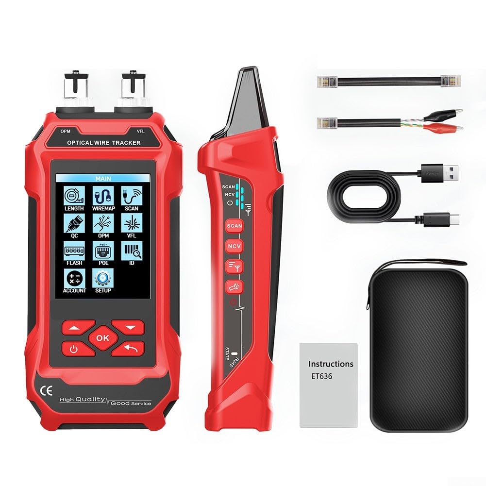 4-in-1 Netzwerk Kabeltester PoE für vfl 600m 4-in-1 Netzwerk(ET636)