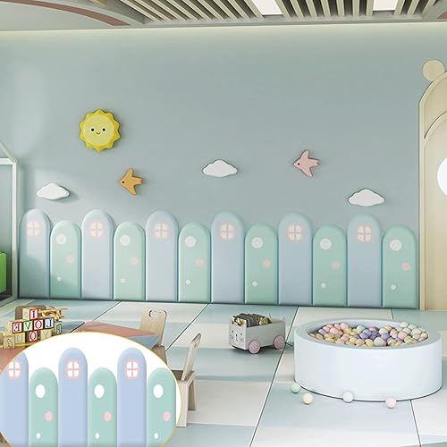 XILYZMO Upholstered Wall Panels, Self-Adhesive 3D Wall Stickers, Soundproof Upholstered Headboard, Anti-Collision Wall Stickers Bed Soft Cushion for