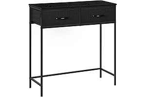 31.5 Inches Small Black Entryway Table with Storage