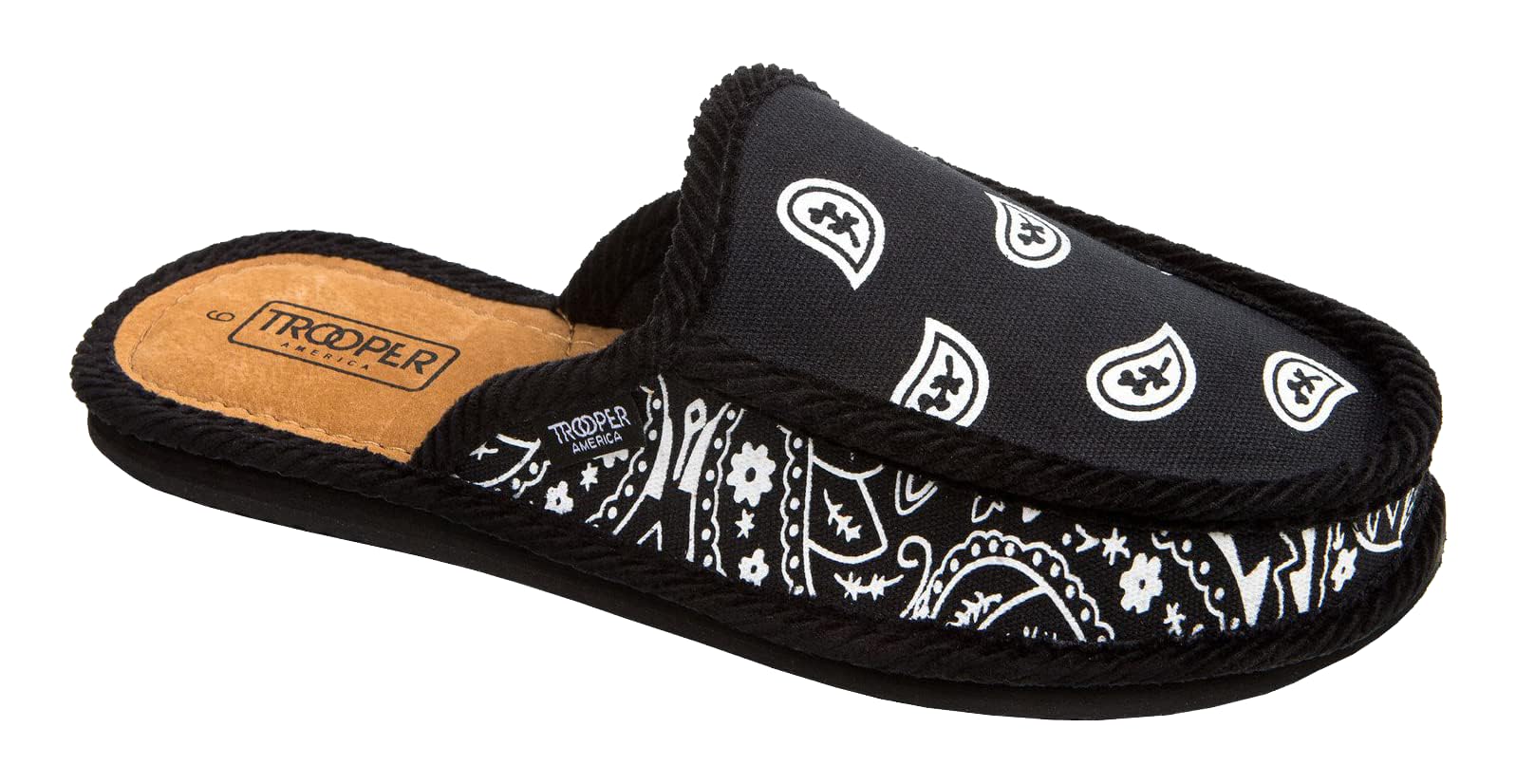 Trooper America KS-011 Bandana Paisley Open-Back Slipper