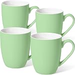 Urbanstrive 16 oz Large Coffee Mugs Set of 4 Ceramic Coffee Mug White Coffee Cups Tea Cups Idea Gift for Women Men House Warming Gifts New Home Office (White)