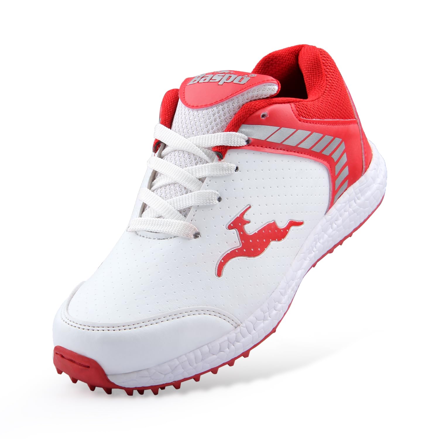 Baspo Yorker Cricket Shoes (Red-White, 7) (B0CMTFFND3) Amazon Price History, Amazon Price Tracker