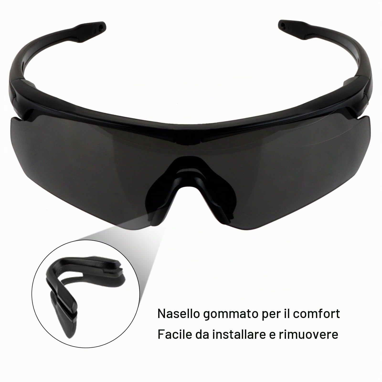 Occhiali sportivi Occhiali sportivi antiappannamento, Occhiali da sole anti-UV400 Occhiali 3 lenti intercambiabili Uomini e donne per ciclismo, escursionismo, corsa, lettura