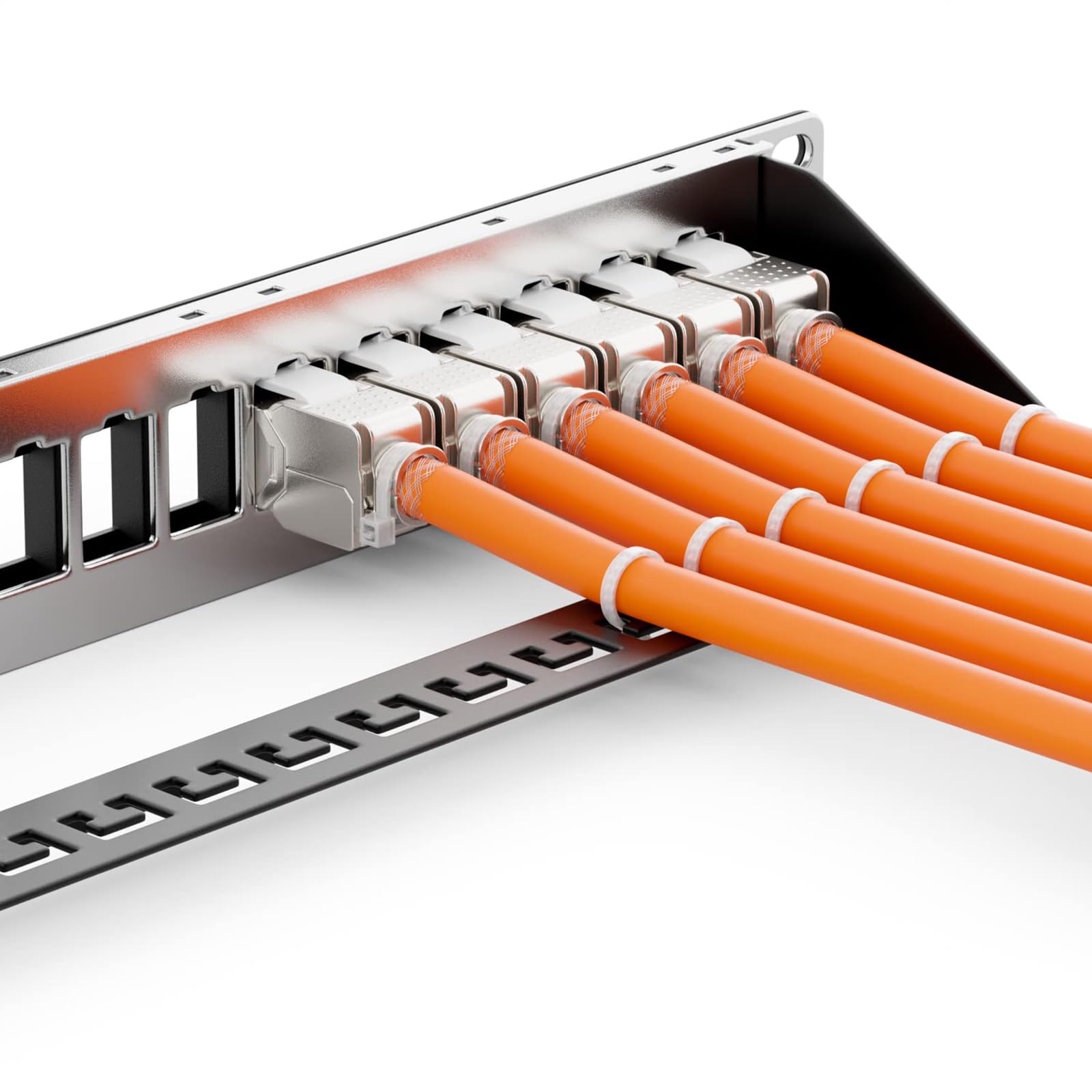 Pannello Patch Di Rete, Set Di Pannelli Patch Modulari Per Installazione Su Rack 1U (19 Pollici) E Accoppiatore Keystone Schermato Cat6a Compatibile Cat5, Cat6, Montabile Su Rack A 24 Porte