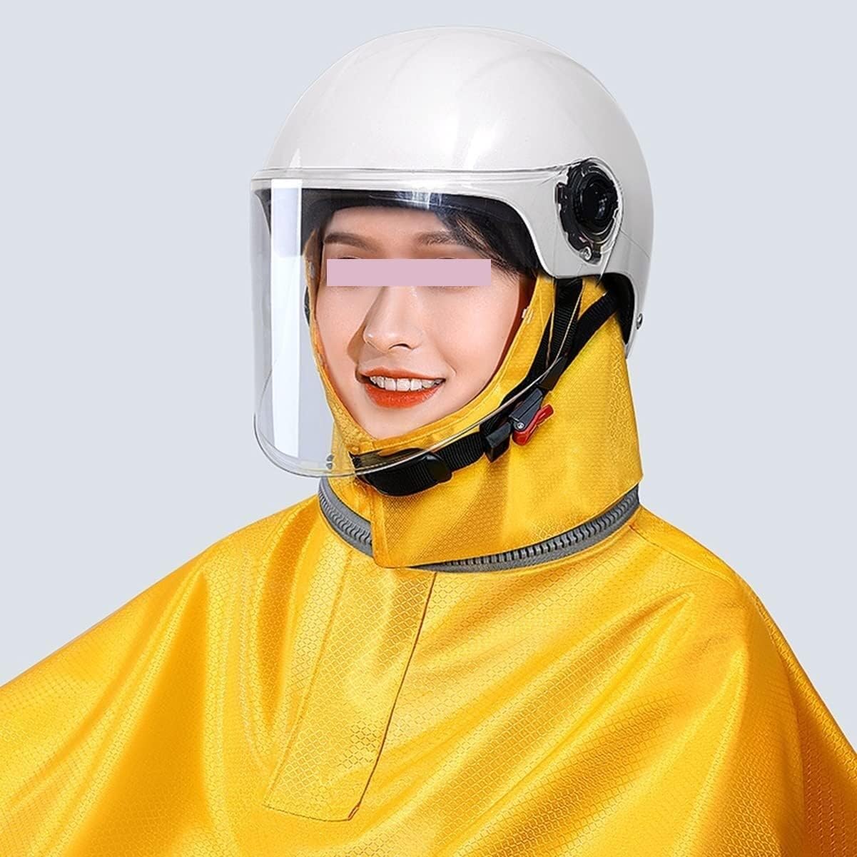 Funda para Lluvia con Capucha para Silla de Ruedas, Poncho para Bicicleta, Impermeable para Ciclismo, Poncho Impermeable con Capucha para Lluvia con Cubierta para Espejo retrovisor, Capa par