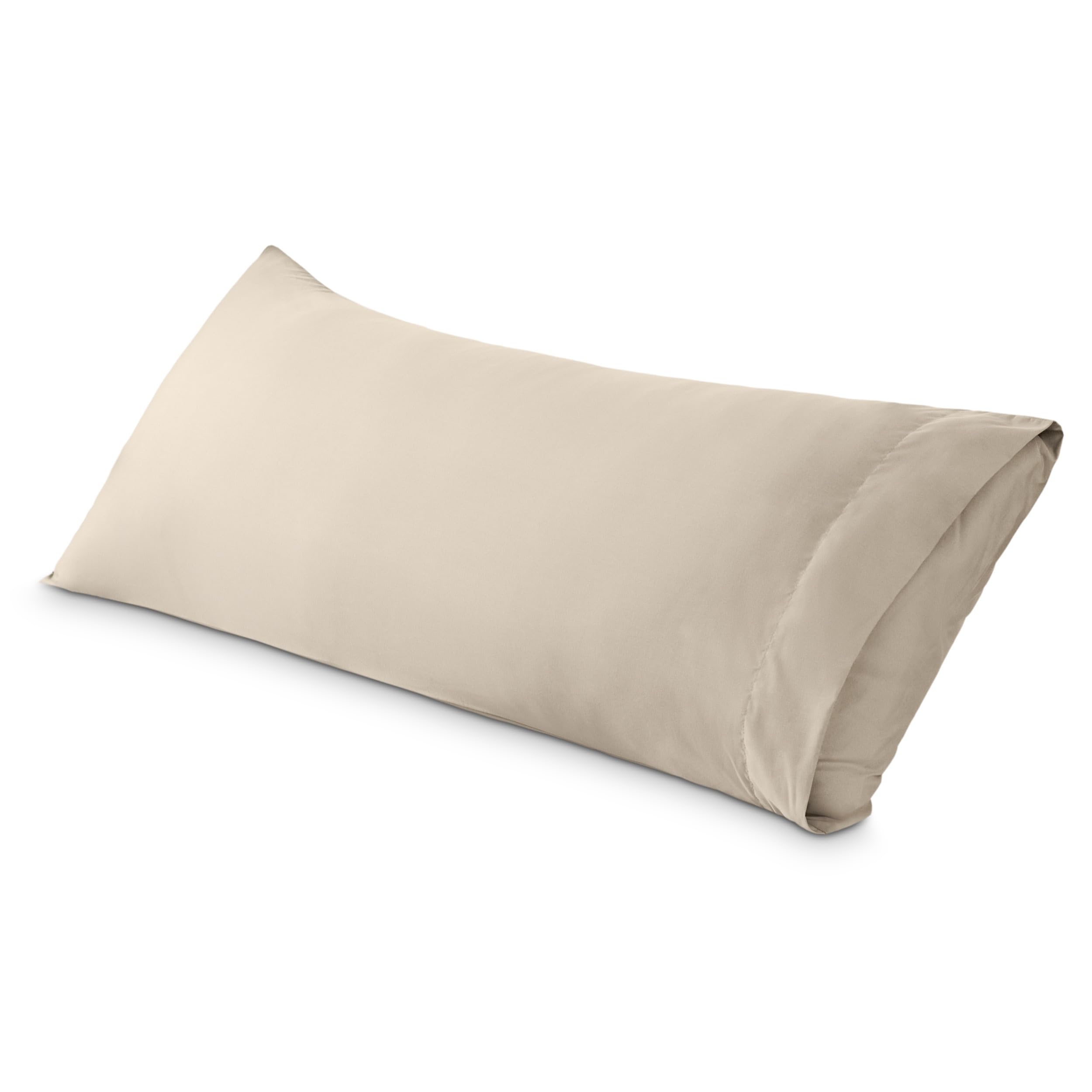 Bare Home Body Pillow Cover Envelope (20"x54", Sand)