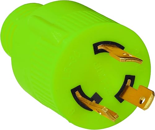 Miniatura 4 de Gen RV - Adaptador de generador de receptáculo estándar de 3 clavijas L5-30 AMP con bloqueo de 3 clavijasTT-30 de 30 amperios con agarre (3 clavijas)