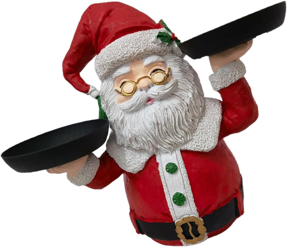 Santa Treat Holder Resin Seasonal Tabletop Display Rack for Holiday Season Christmas Snowman Tray Home Holiday Storage Organizer Christmas Table Centerpiece