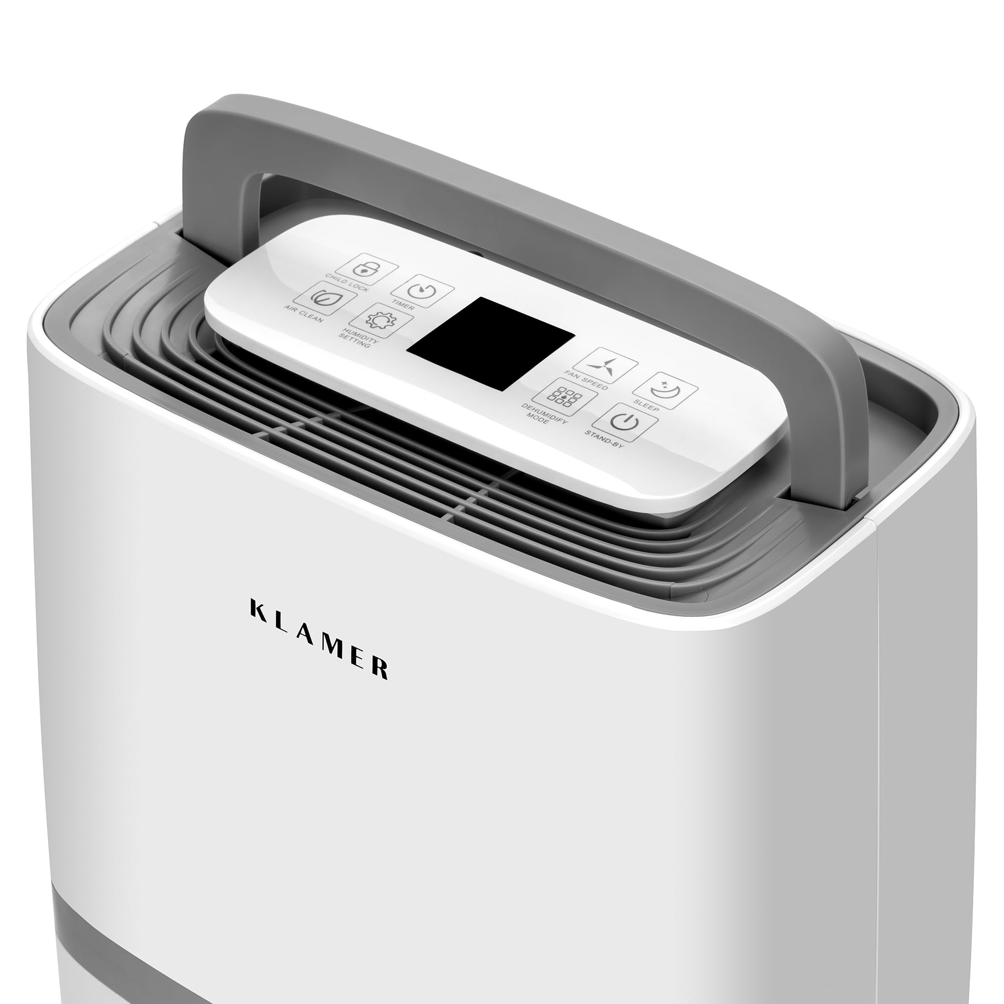 KLAMER Luftentfeuchter elektrisch 20L in 24h mit 5,5L Tank – Leiser, energieeffizienter Raumentfeuchter mit Smart Sensor, Timer & Wäschemodus – Gegen Schimmel, Feuchtigkeit & Kondenswasser