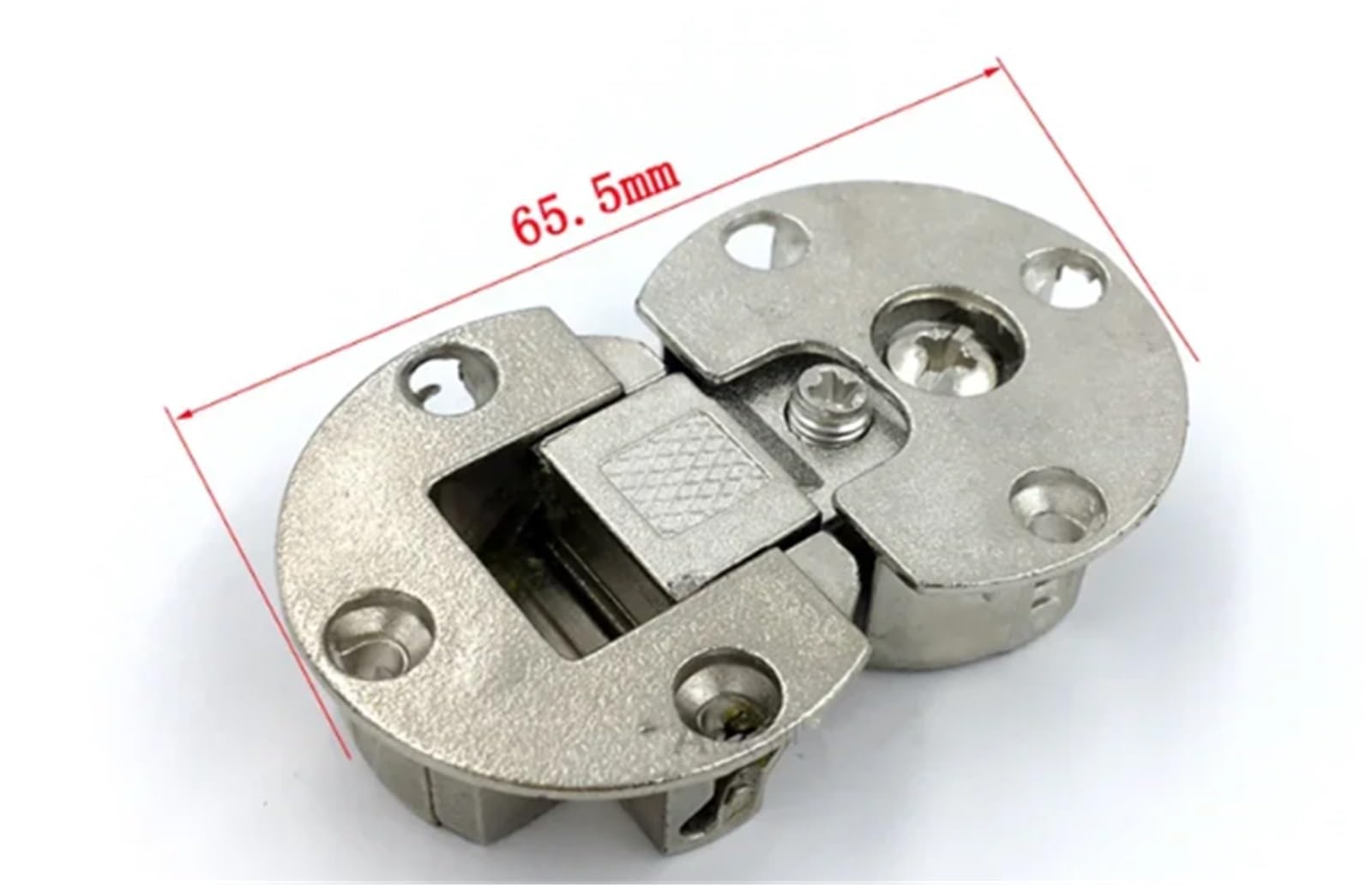 Bisagra plegable de aleación de zinc con doble cazoleta, apertura de 180 grados, for puerta de armario, bisagra plana oculta, herrajes ajustables for muebles