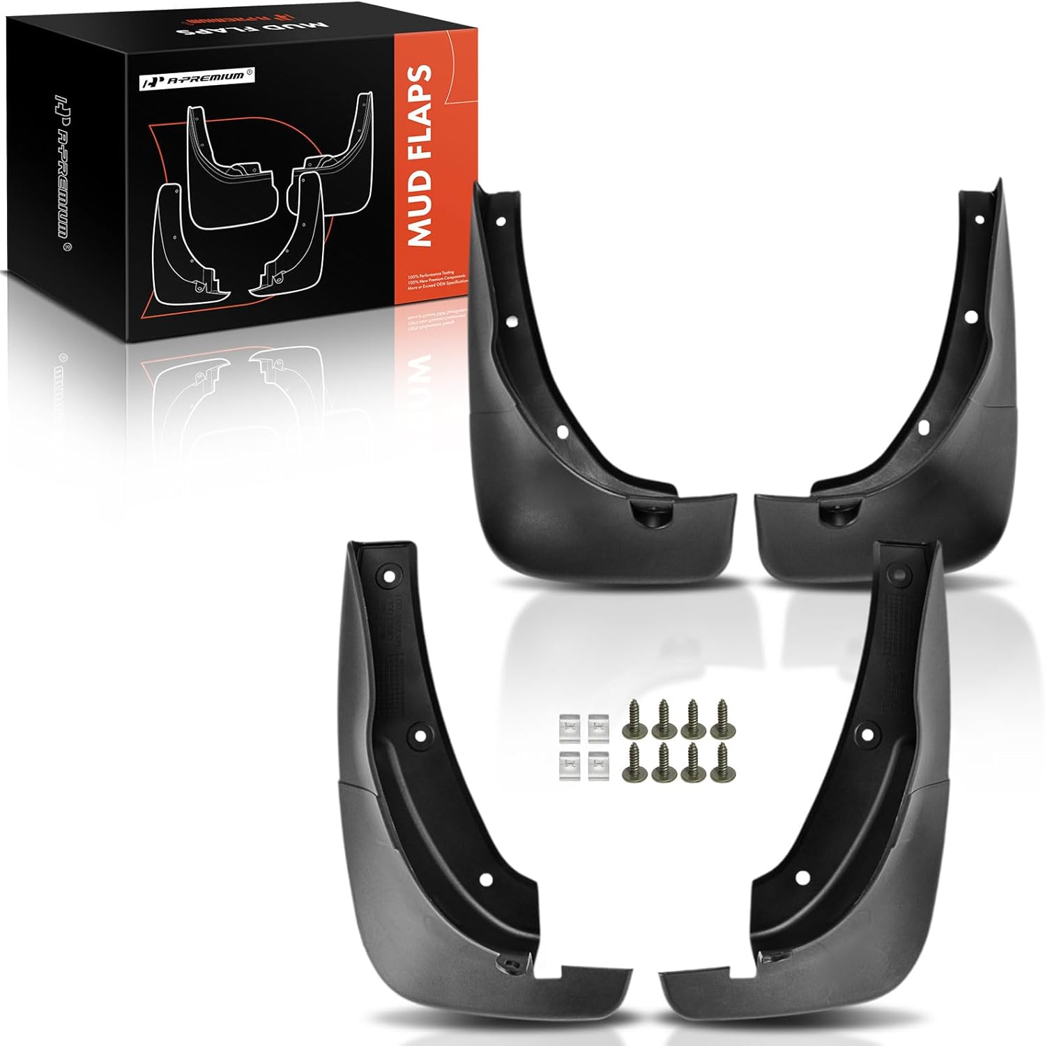 A-Premium Set of 4PCS Mud Flaps Splash Guards Mudguards Mudflaps with Hardware Kits Accessory Compatible with Lexus RX300, 1999-2003, (Sport Utility), Black Color, Front LH RH and Rear LH RH